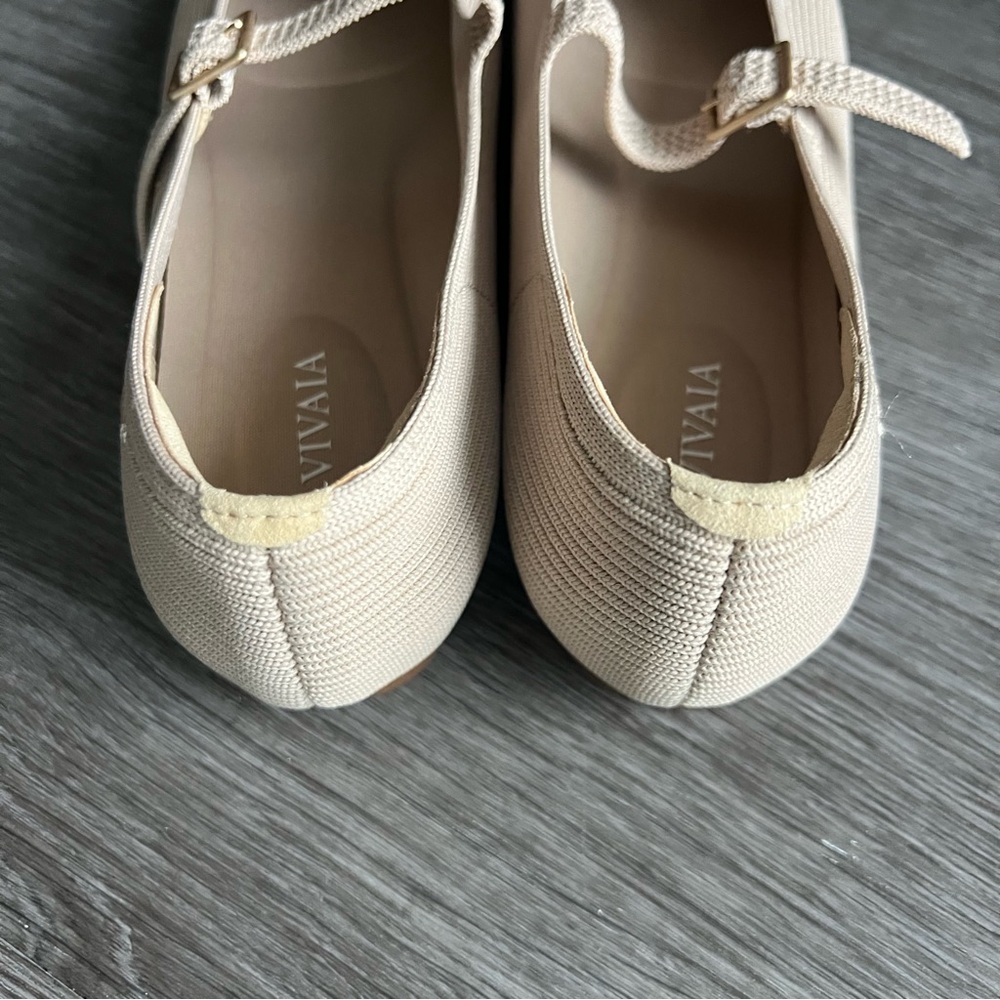 Vivaia Margot Square Toe Mary Jane Flat in Almond Women's Shoe Size 40 - Picture 5 of 8